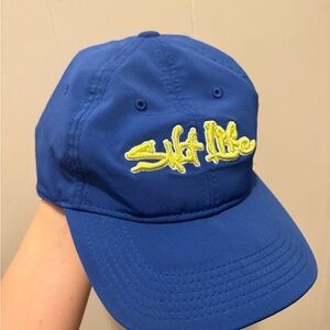 Salt Life Signature Technical Cap | Royal Blue & Lime Yellow